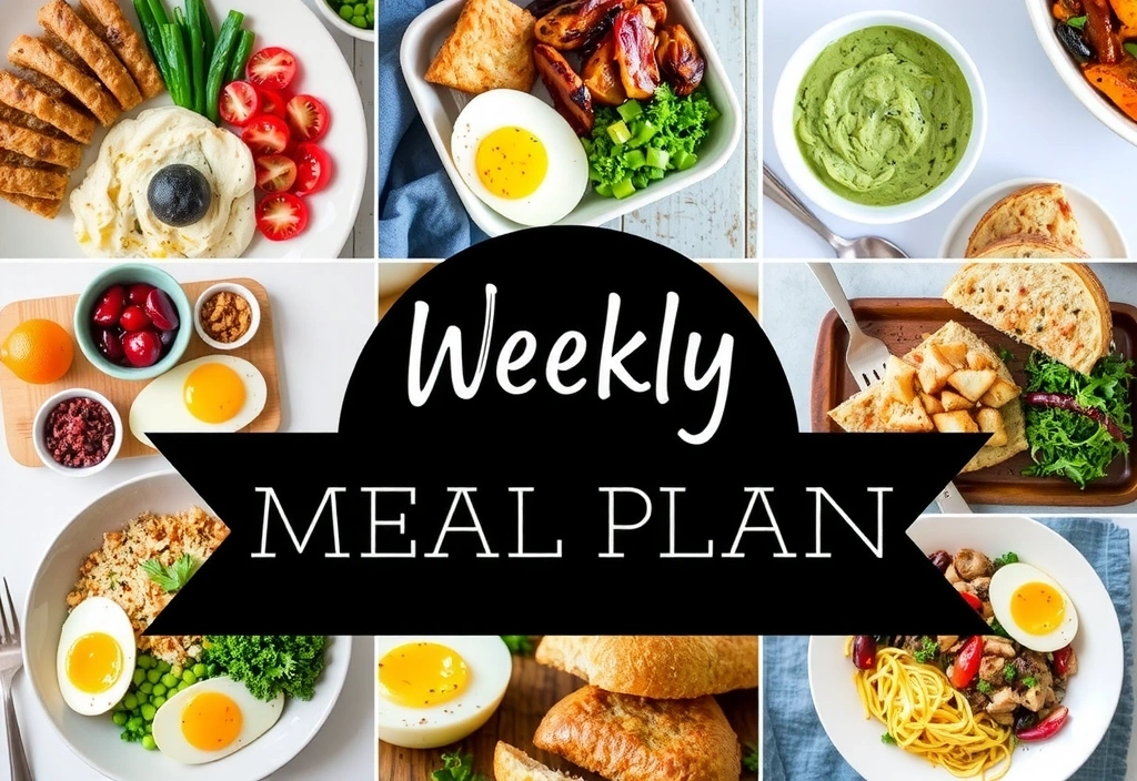 Vielfältige gesunde Mahlzeiten und Ernährungsplan