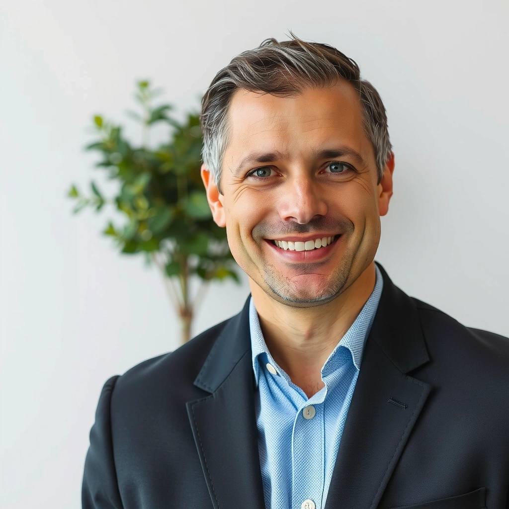 Porträt eines zufriedenen Mannes namens Markus Schneider